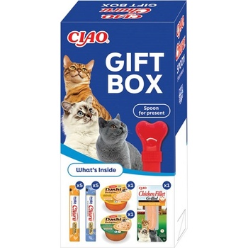 Inaba Churu Ciao Cat Vianočný Gift Box 13 x + lyžica 305 g