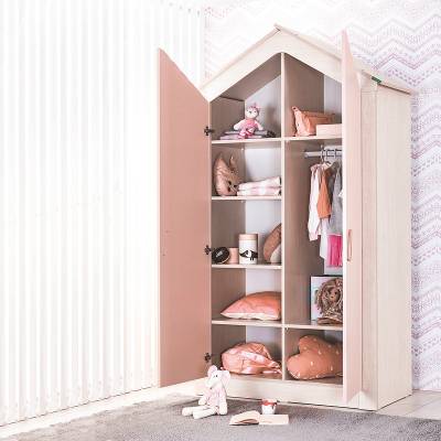 Carmen Двукрилен детски гардероб pink house (3575086)