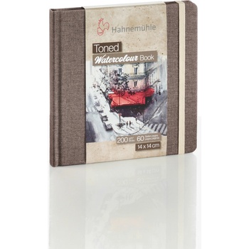 Hahnemühle akvarelový blok Toned watercolour BOOK 200 GR/M2 BÉŽOVÁ 30 LISTOV/60 stán 14x14CM