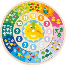 New Classic Toys 18253 okrúhle hodiny puzzle FSC