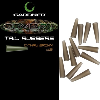 Gardner Covert Tail Rubbers C-Thru trans. hnědá