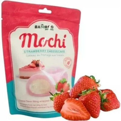 Bamboo House strawberry cheesecake flavour mochi bag 180 g