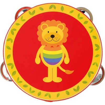 Orange Tree Toys Дървен музикален инструмент Orange Tree Toys - Тамбурина, лъв (OTT14226)