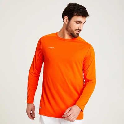 Kipsta detský futbalový dres s dlhým rukávom Viralto Club oranžový