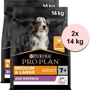 PRO PLAN MEDIUM & LARGE ADULT 7+ Age Defence пиле 2 x 14 кг