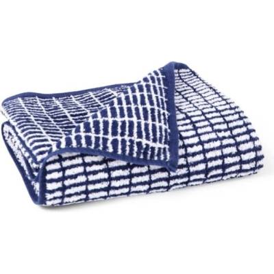 Juna Nuance biely modrý froté uterák s prímesou bambusu 50 x 100 cm