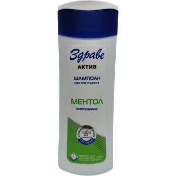 Image 1 of ЗДРАВЕ шампоан за коса, Ментол, Енергизиращ, Против пърхот, 200мл