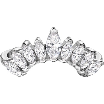 Silenti Jewelry Сребърен пръстен "Афинитет" - 7 - 54.5мм (17.2мм диам. )