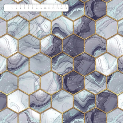 Softshell pružný hexagon mint by MIMI