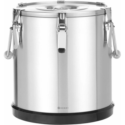 Nerezová termoska Kitchen Line pro přepravu potravin, HENDI, Kitchen Line, 25L, Stříbrná, o350x(H)370mm