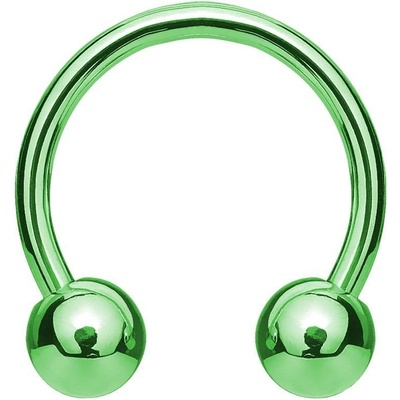Šperky4U piercing podkova zelená PV1001G-161044