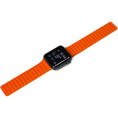 JC Магнитна силиконова каишка за Apple Watch 38мм, 40мм, 41мм - JC Design Silicone Link Band (оранжев)