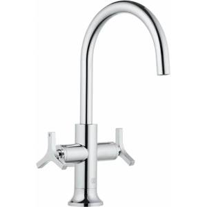 Kludi Смесител за мивка Kludi Nova Fonte Deco, двойно управление, гланциран хром (201180539)