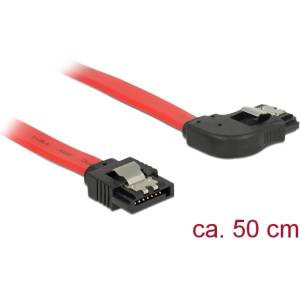 Delock SATA кабел на Delock със скорост 6 Gb/s, с прав конектор и SATA разъем, обърнат надясно