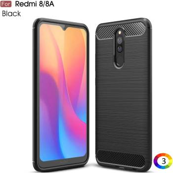 Xiaomi Redmi 8A / Redmi 8 Удароустойчив Carbon Fiber Калъф и Протектор