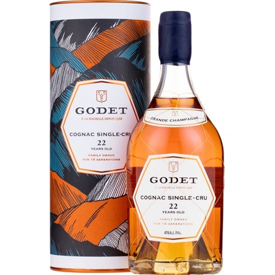 Godet Cognac Single Cru 22yo Grande Champagne 40% 0,7 l (tuba)