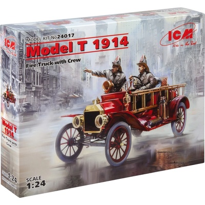 ICM Model T 1914 Fire Truck with Crew 1:24