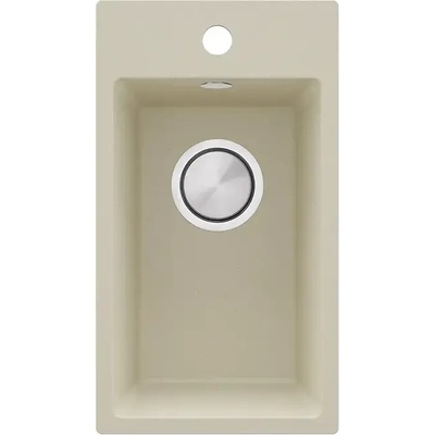 Твоят Стил Бежова кухненска гранитна мивка Рига 30 XL 280 x 500 мм