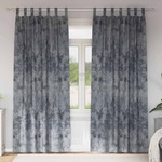 Pure Line Home Кадифени завеси в цвят сив с текстилни гайки (уши), 2 бр. , 140 x 225 см - zalegloto - 47,92 лв