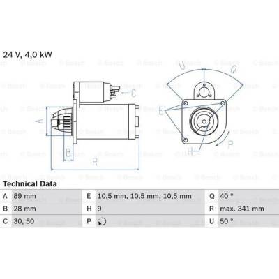 BOSCH Startér 0986011270