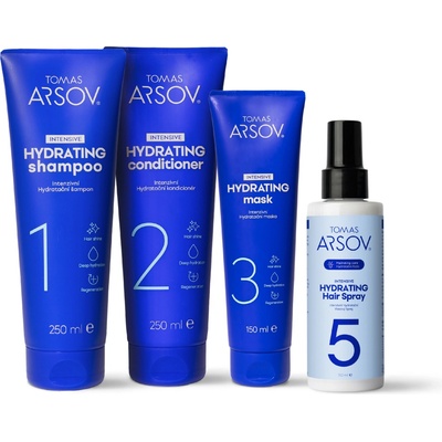 Tomas Arsov INTENSIVE HYDRATING Šampon 250 ml + Kondicionér 250 ml + Maska 150 ml + Vlasové sérum 150 ml set – Zboží Dáma