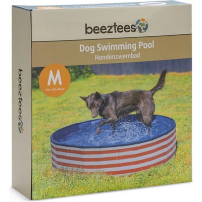 Beeztees bazén pre psov Doggy Dip červený biely M 120 x v 30 cm