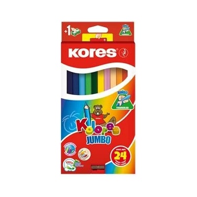 Kores Kolores Jumbo sada farebných ceruziek trojhranné jumbo 24 rôznych farieb 93524