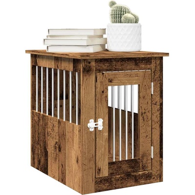 vidaXL Мебели за кучешки клетки от старо дърво 45x62x59 cm (857636)