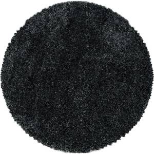 Ayyildiz Антрацитен кръгъл килим ø 80 cm Fluffy - Ayyildiz Carpets (FLUFFY80803500ANTHRAZIT)