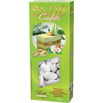 Crispo mandle v bielej čokoláde s pistáciovou príchuťou 150 g