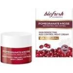 Biofresh Cosmetics Via Natural - Хидратиращ нощен крем за лице с нар и роза 50мл