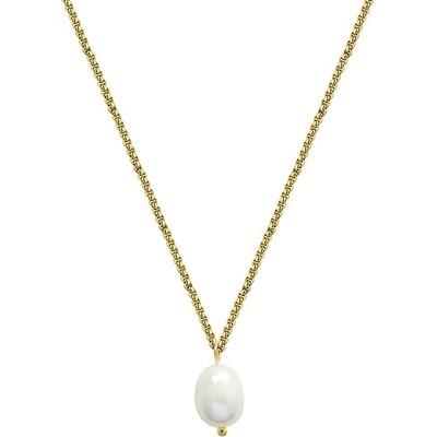 Ornamenti Pozlacený pearl initial gold ORT300014
