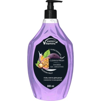 Energy Of Vitamins krémový sprchový gél passion fruit & macadamia 800 ml