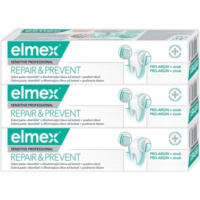 Elmex Sensitive Professional Repair & Prevent zubní pasta 3 x 75 ml