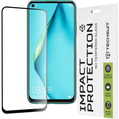 Techsuit Протектор за Huawei P40 Lite / P20 Lite 2019 - 111D Full Cover / Full Glue Glass - Черен