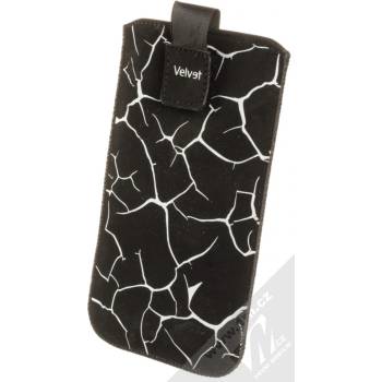 FIXED Velvet 4XL pouzdro pro mobilní telefon, mobil, smartphone (FIXVEL-050-4XL) černá praskliny black cracks