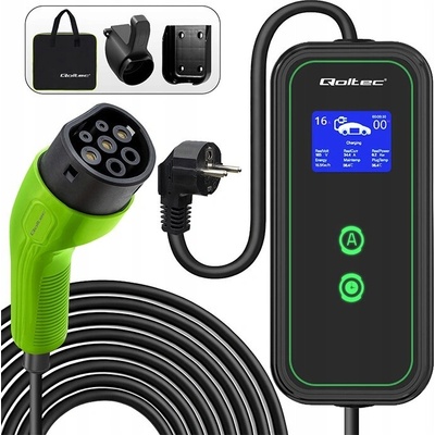Qoltec 52470 Mobilní EV nabíječka elektrických vozidel 2v1 typ2 3,5 kW 230V – Sleviste.cz