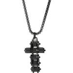 HARAHU Колие Chain Cross - Черно KP29312