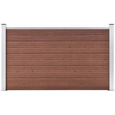 zahrada-XL Zahradní plot dřevoplast 180 x 105 cm hnědý