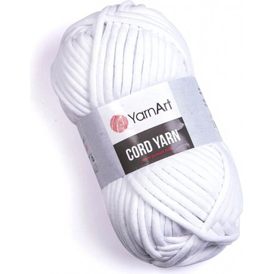 Pletací / háčkovací příze YarnArt CORD YARN 751 bílá, jednobarevná 250g/73m