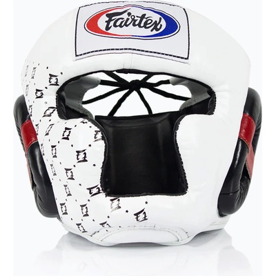 Fairtex Боксова каска Fairtex Super Sparring white/black
