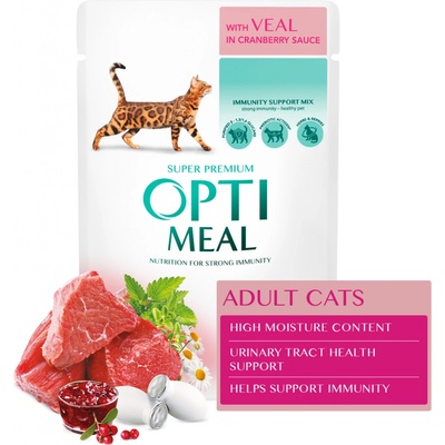 Optimeal Adult with veal in cranberry sauce 85 g