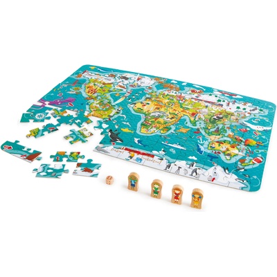 HaPe International Пъзел и игра 2 в 1 HaPe International - Световна обиколка (H1626)