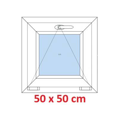 Soft Plastové okno 500 x 500 mm sklopné Dub bahenní