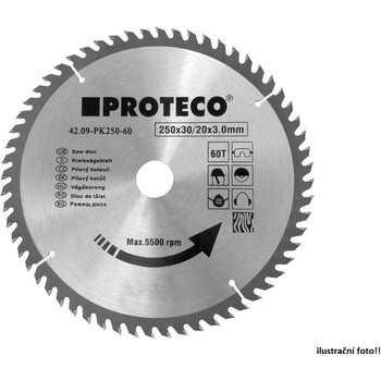 Proteco kotouč pilový SK 210x2.6x30 60z + redukce 30/20 mm 42.09-PK210-60