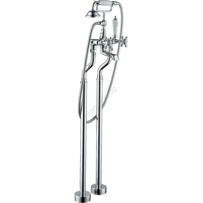 Bath Deluxe Свободностоящ комплект за вана със смесител, 106, 3 см, лъскав хром (bt0061)