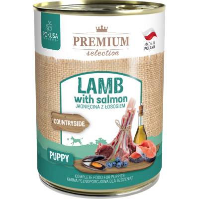 POKUSA - консерва за кученца с агнешко и сьомга - 400гр (PO_1LbSl-400p)