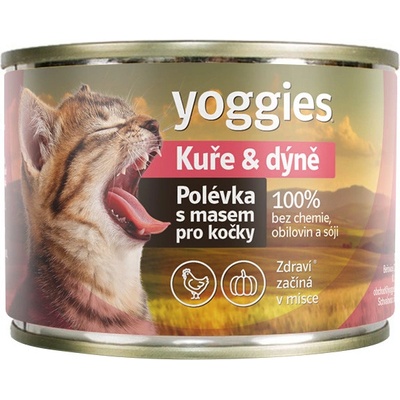 Yoggies Polievka pre mačky Kurča a tekvica 185 g