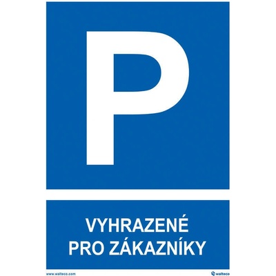 Walteco Vyhradené pre zákazníkov 210x297mm, formát A4, plastová tabuľka Množstvo: 1 ks , 20308