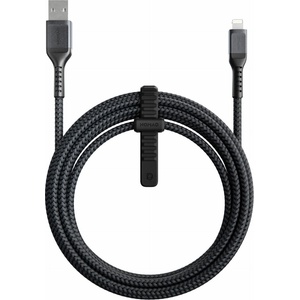 Nomad Здрав кабел с въжена о летка за устройства с Lightning  орт (300 см) - Nomad Rugged USB-A to Lightning Cable (черен) (NM01A11B00)